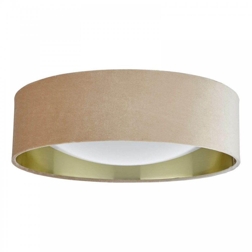 Nysa 2 Light Flush Fitting with Cool Grey Shade 40cm