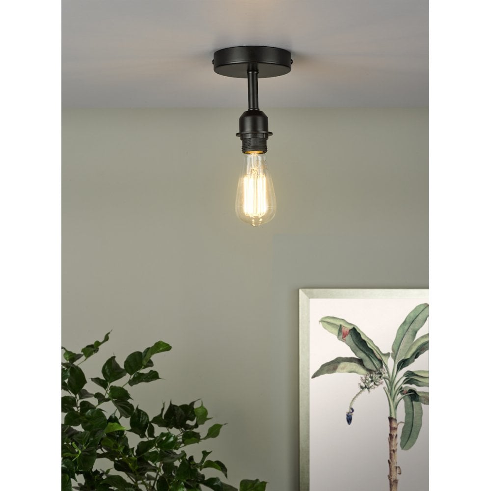 Semi Flush Matt Black Suspension