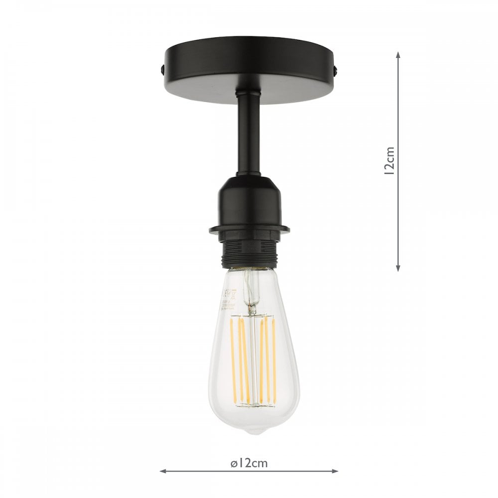 Semi Flush Matt Black Suspension