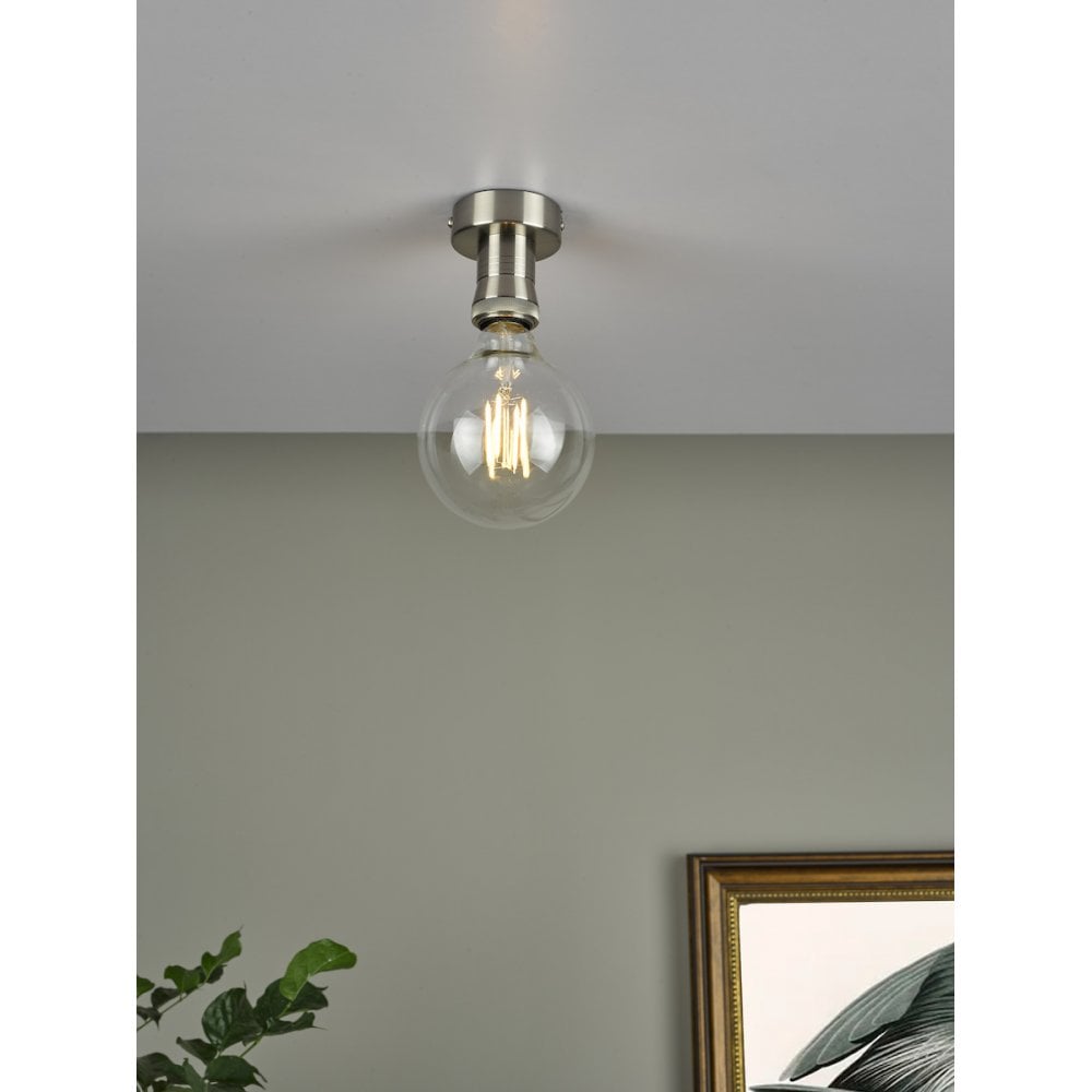 Semi Flush Antique Chrome Suspension
