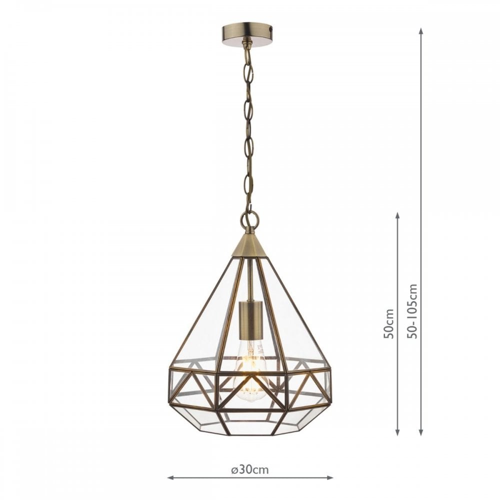 Zaria Antique Brass Lantern