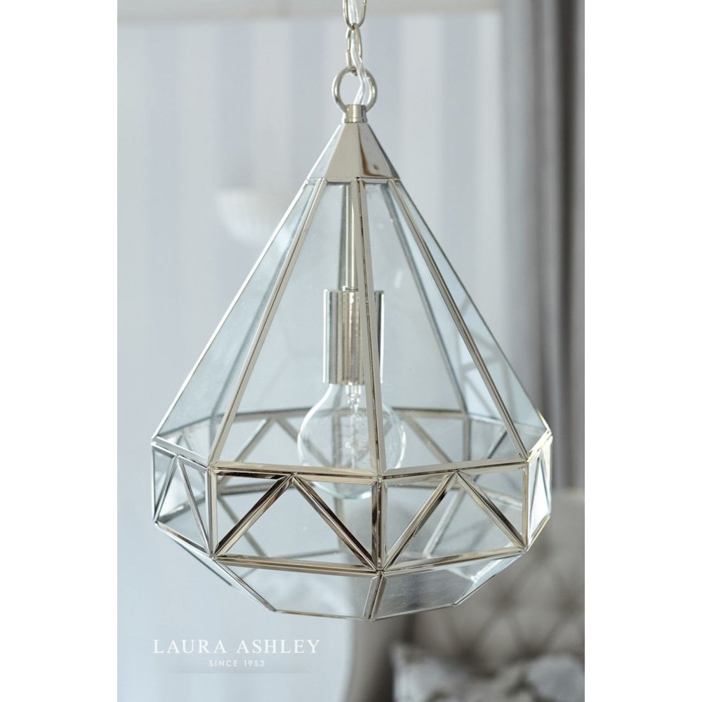 Zaria Polished Silver Lantern