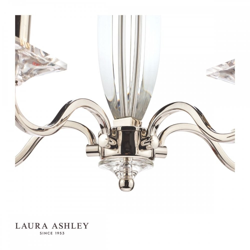 Carson 5 light Chandelier in Polished Nickel