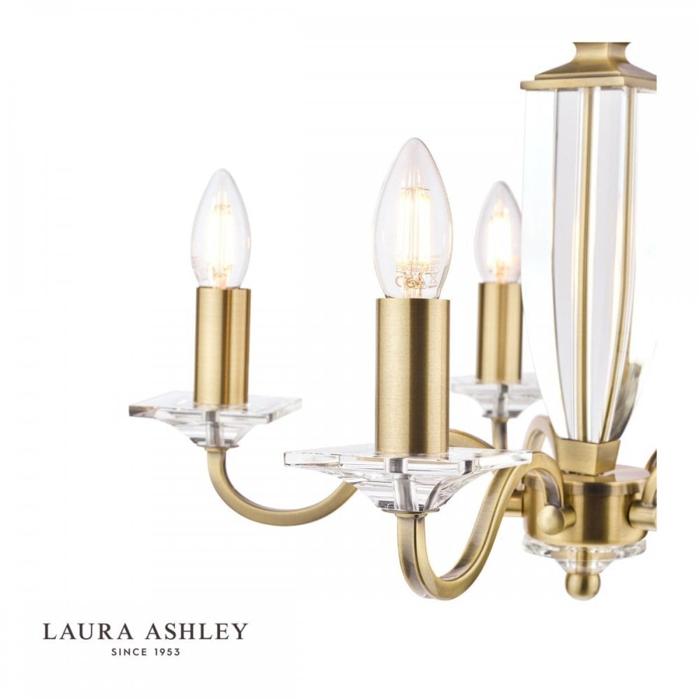 Carson 5 light Chandelier in Antique Brass