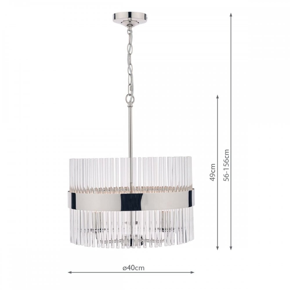 Alexa 3 Light Polished Nickel Pendant