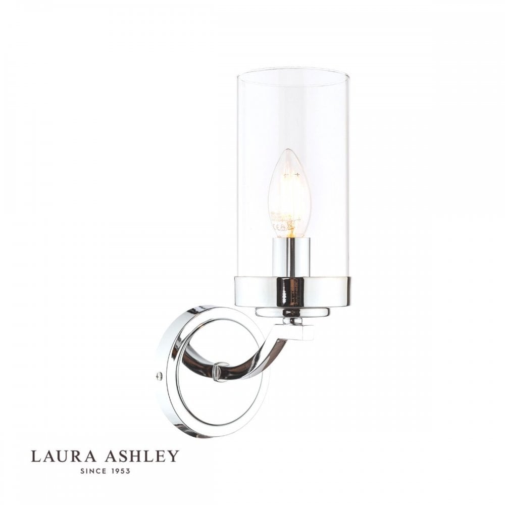 Joseph Polished Chrome & Glass Wall Light