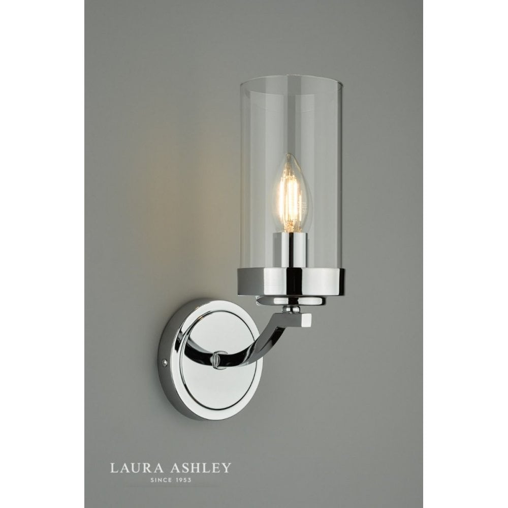Joseph Polished Chrome & Glass Wall Light