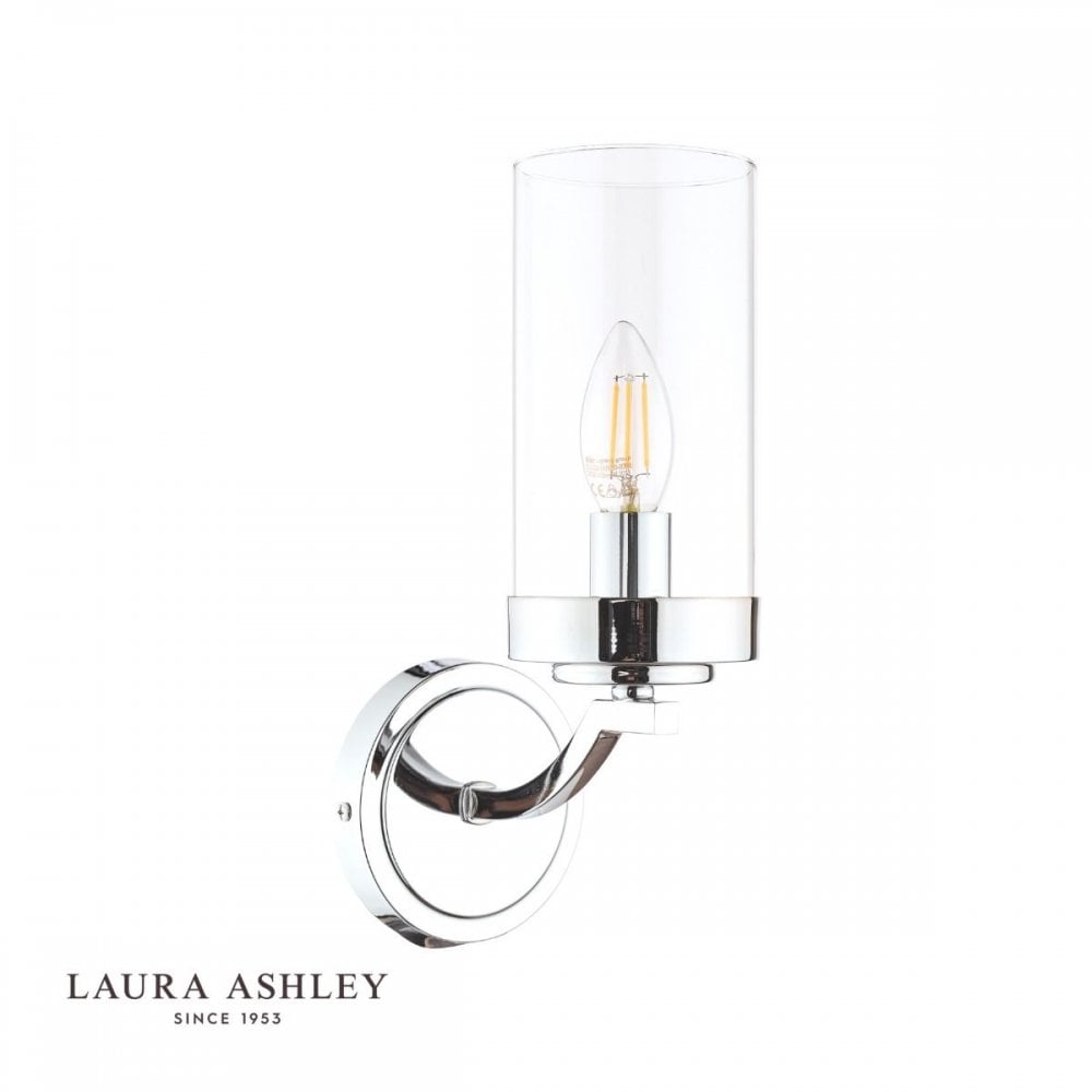 Joseph Polished Chrome & Glass Wall Light