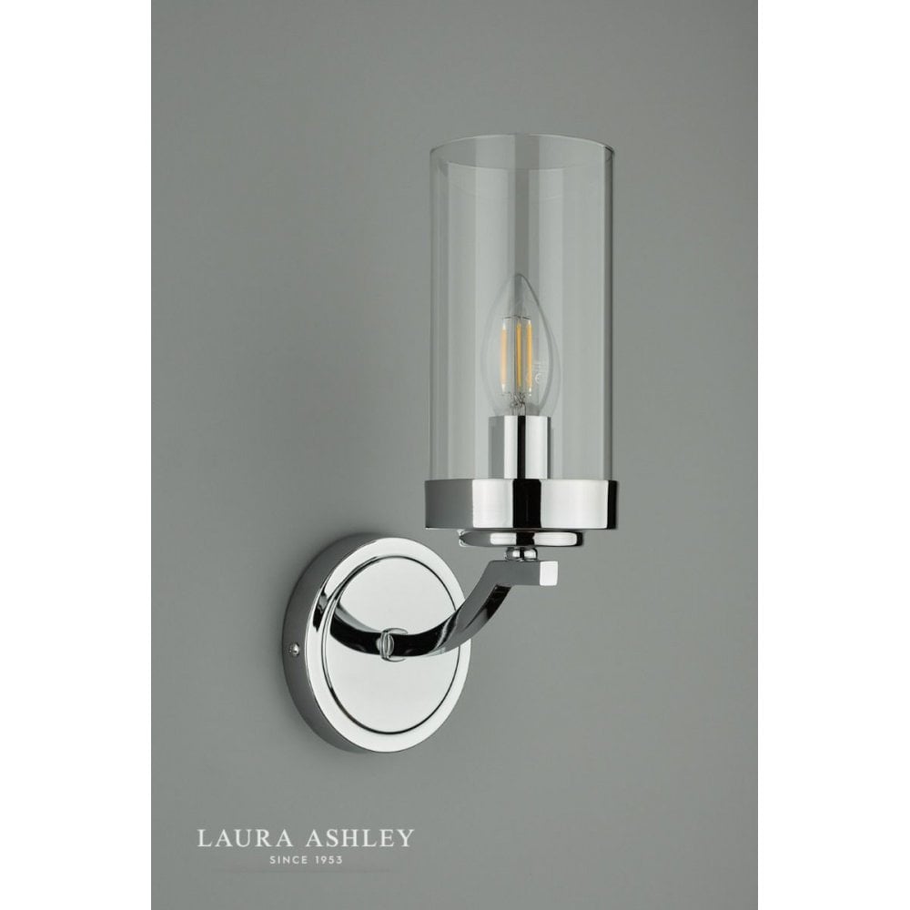 Joseph Polished Chrome & Glass Wall Light