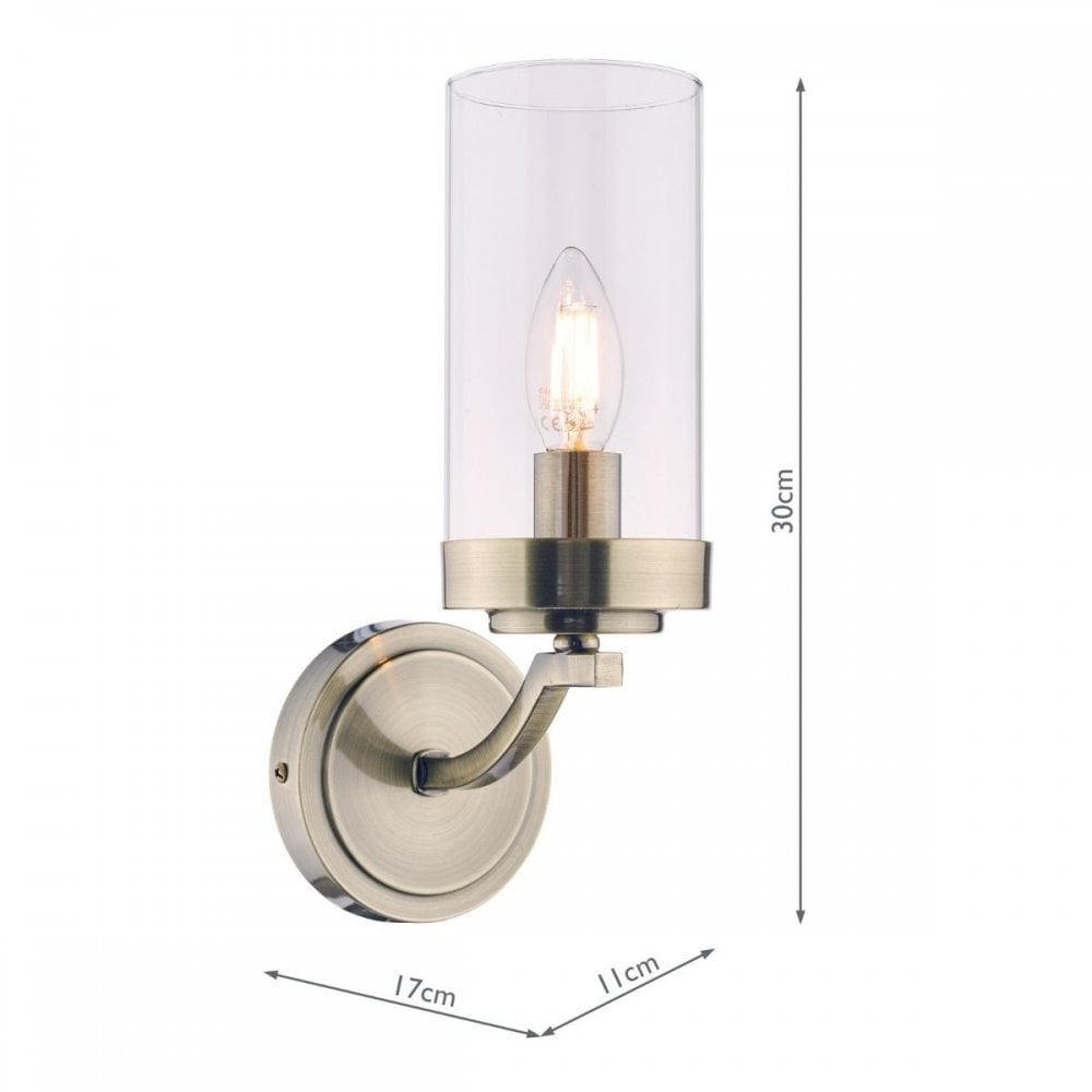 Joseph Antique Brass & Glass Wall Light