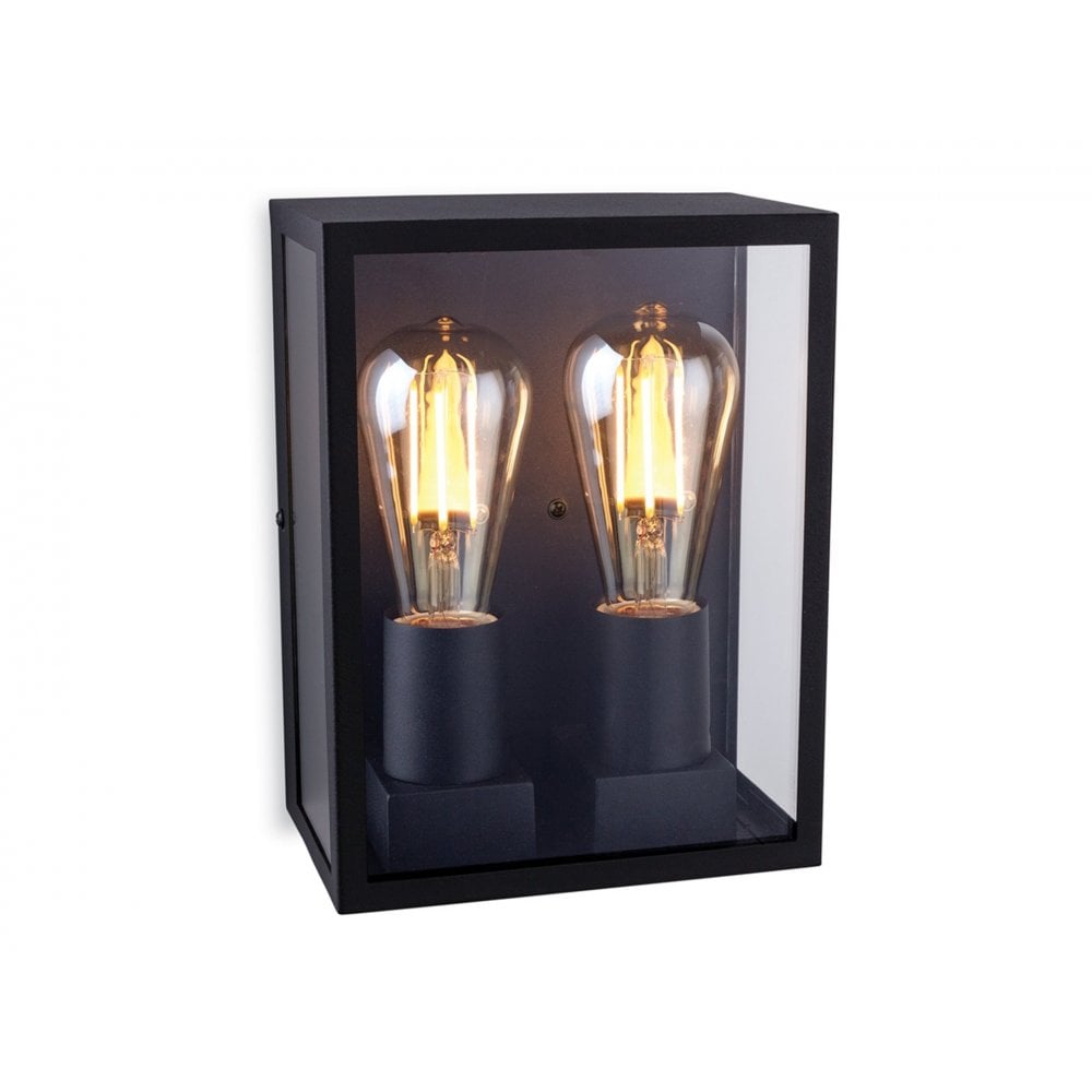 Houston 2 Light Wall Light in Black