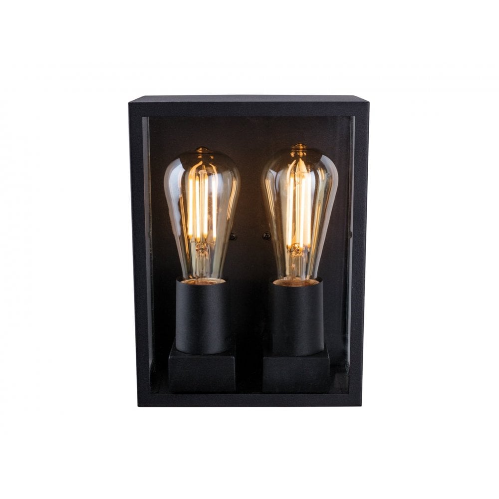 Houston 2 Light Wall Light in Black