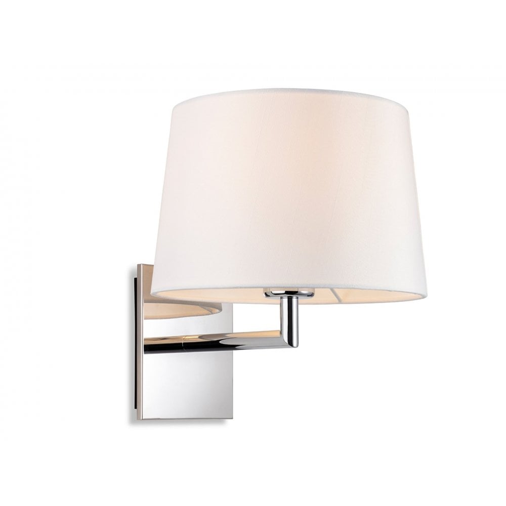 Grand Single Wall Light in Chrome with Cream Shade