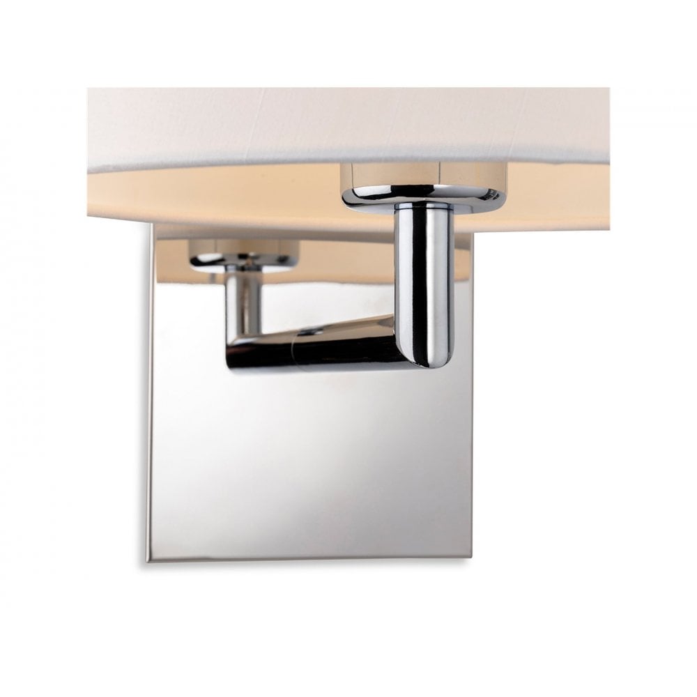 Grand Single Wall Light in Chrome with Cream Shade