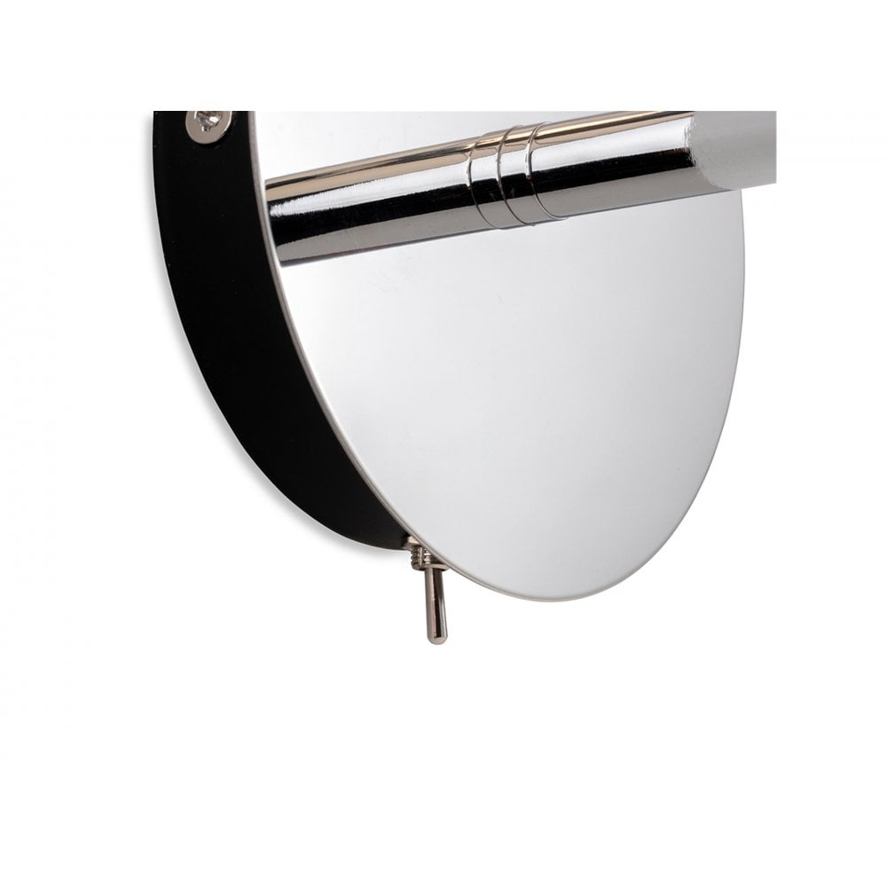 Seymour Single Wall Light in Chrome with Cream Shade