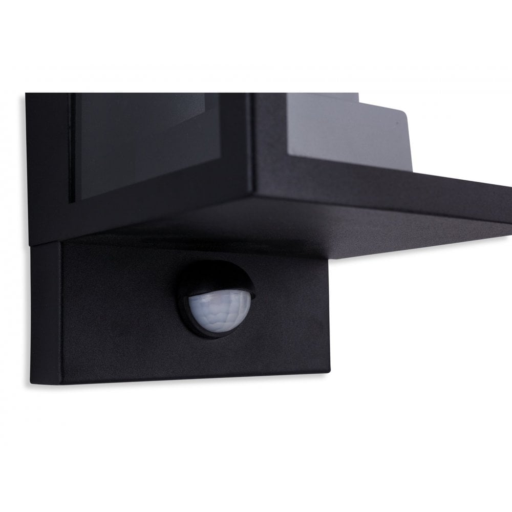 Dallas Wall Light with PIR in Black