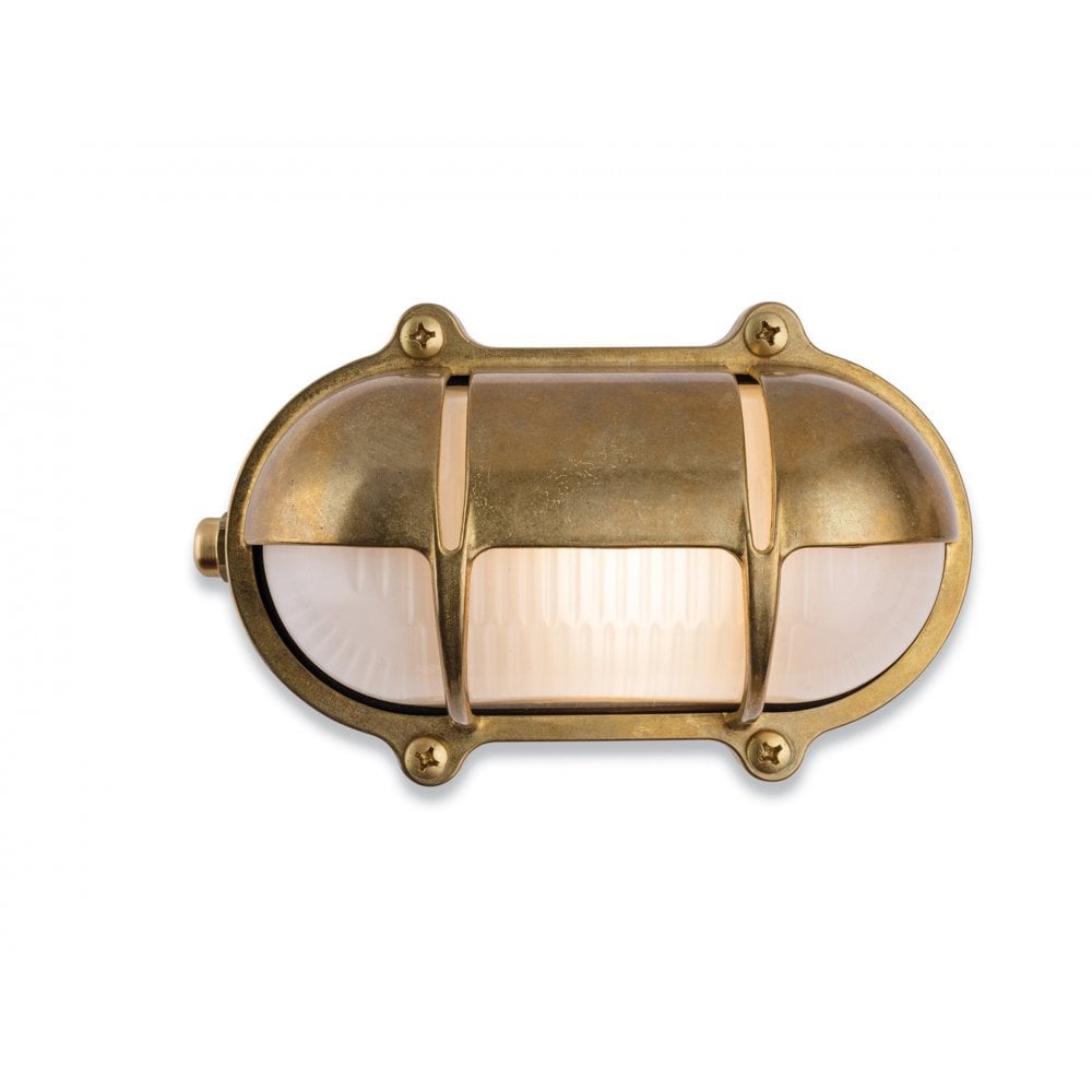 Nautic Bulkhead in Brass with Frosted Glass