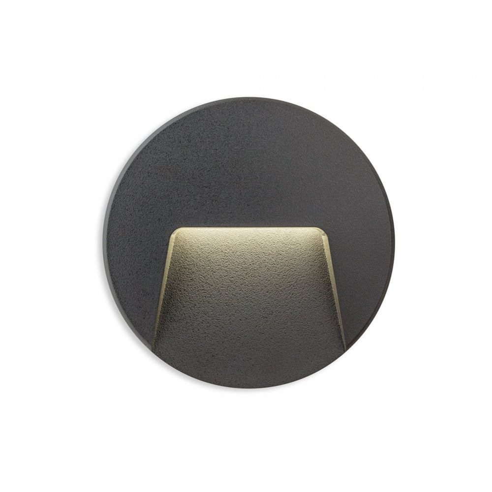 Golf LED Resin Wall & Step Light in Graphite Circular