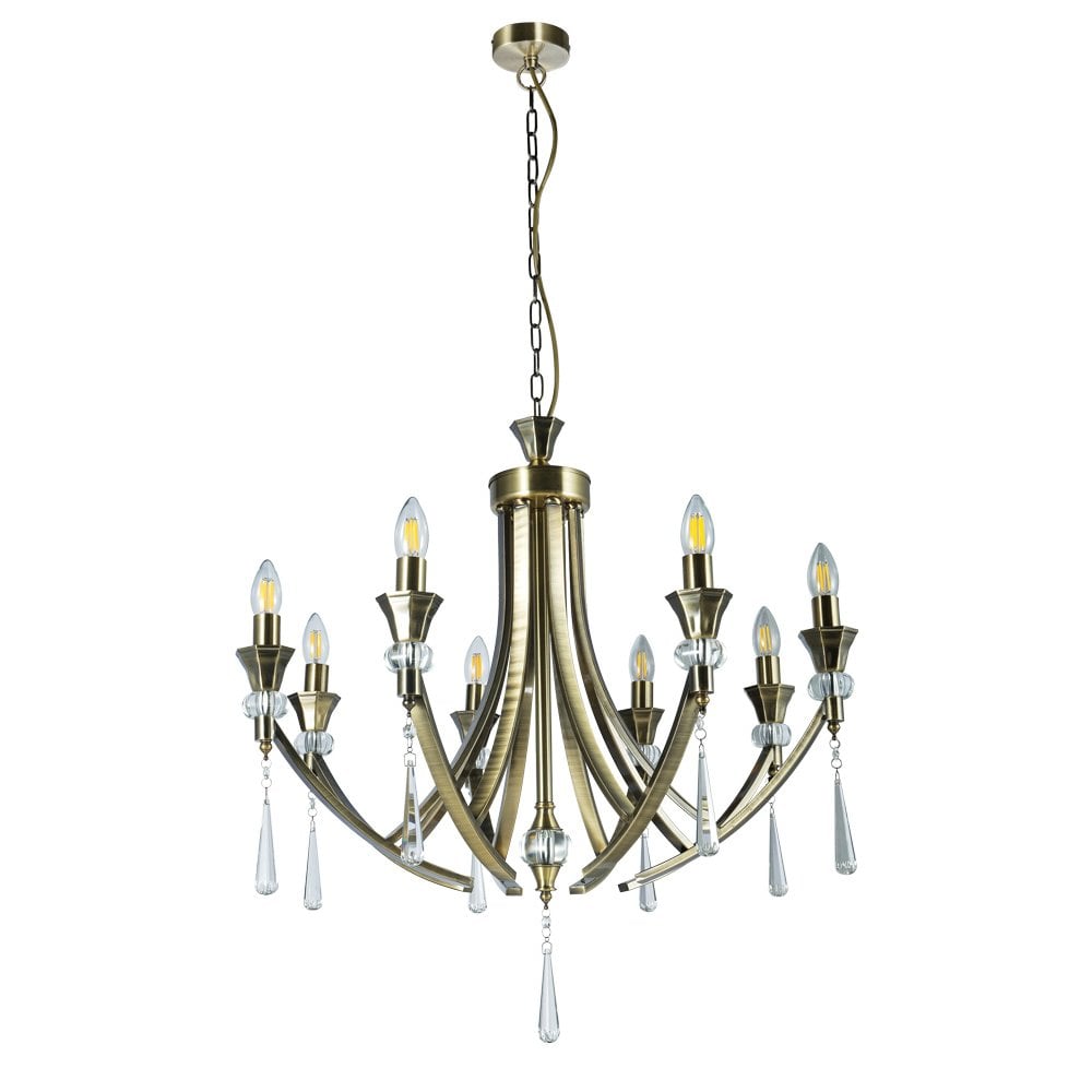Sophia Antique Brass 8 Light Pendant