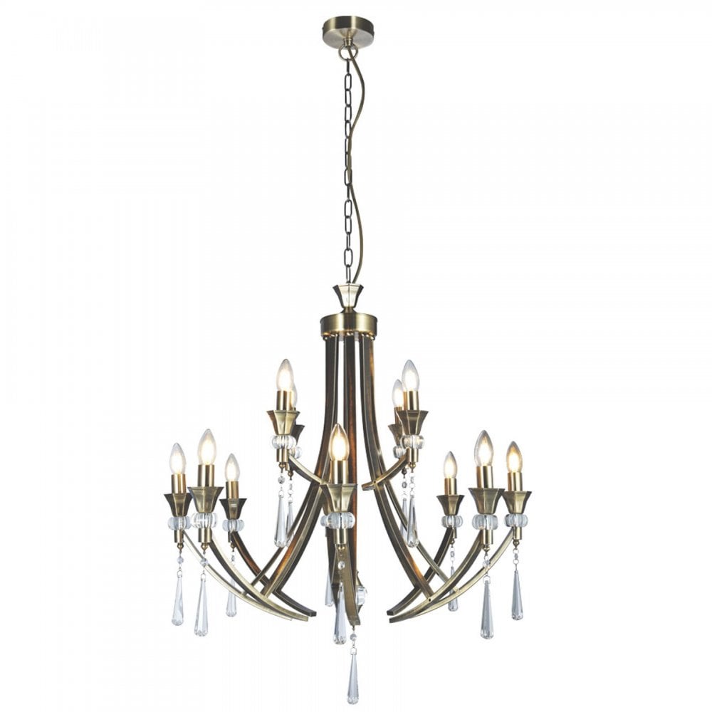 Sophia Antique Brass 12 Light Pendant
