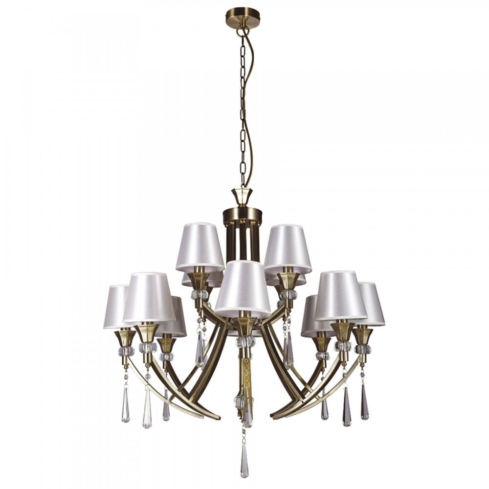 Sophia Antique Brass 12 Light Pendant