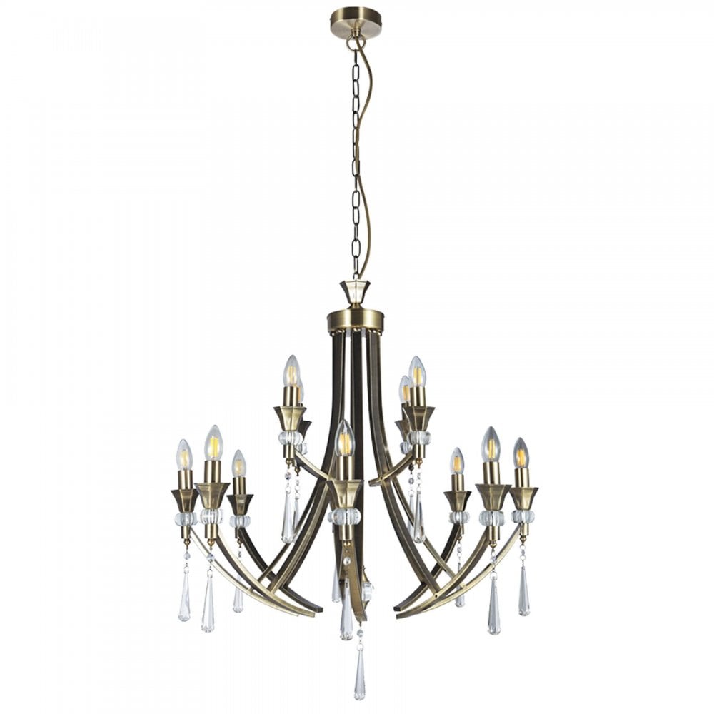 Sophia Antique Brass 12 Light Pendant