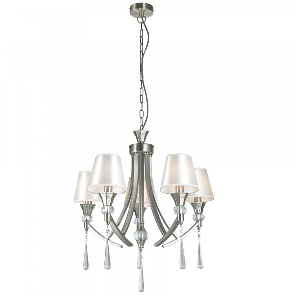 Sophia Satin Chrome 5 Light Pendant