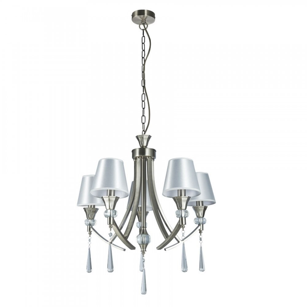 Sophia Satin Chrome 5 Light Pendant