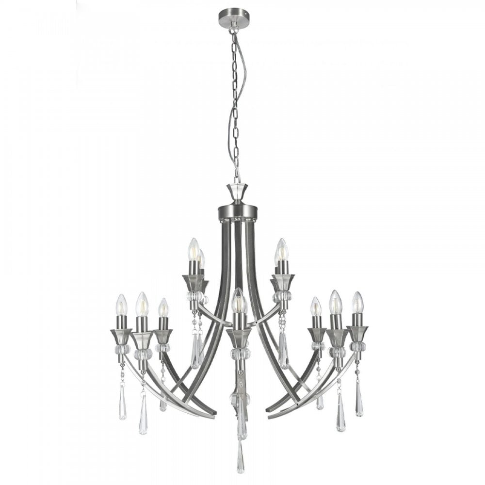 Sophia Satin Chrome 12 Light Pendant