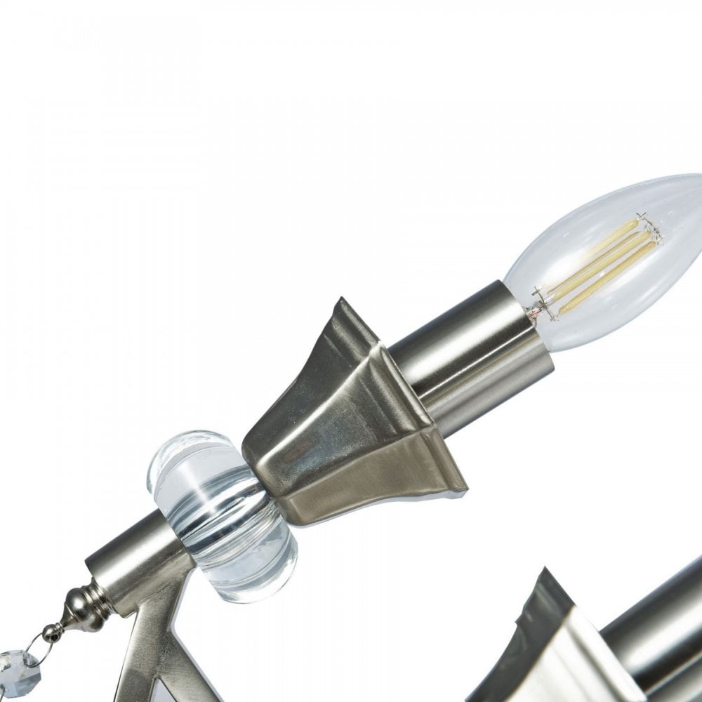 Sophia Satin Chrome Crystal Wall Light