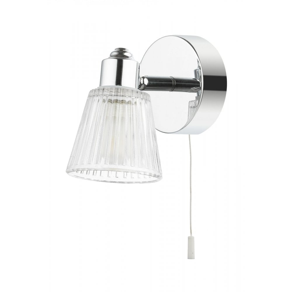 Gatsby 1 Light Polished Chrome Bathroom Wall Light IP44