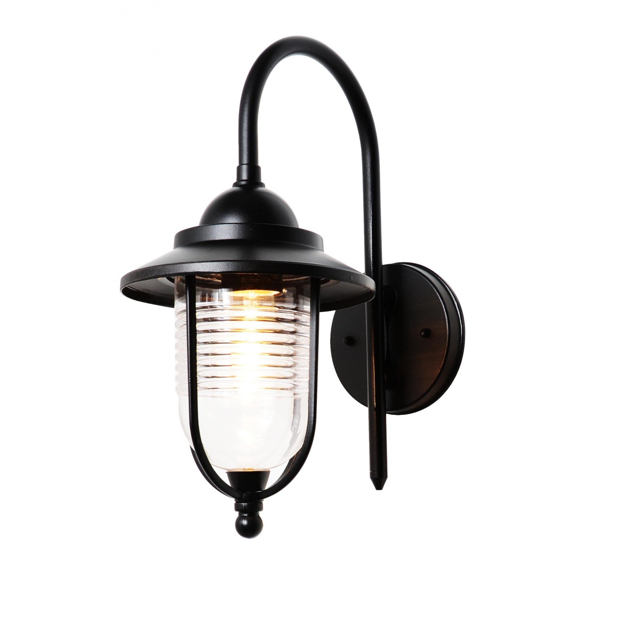 Outdoor Fishermans Wall Lantern in Black