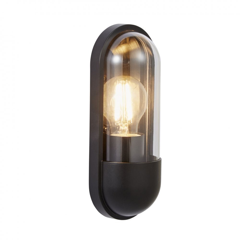 Pilule Outdoor Wall Light in Black IP54