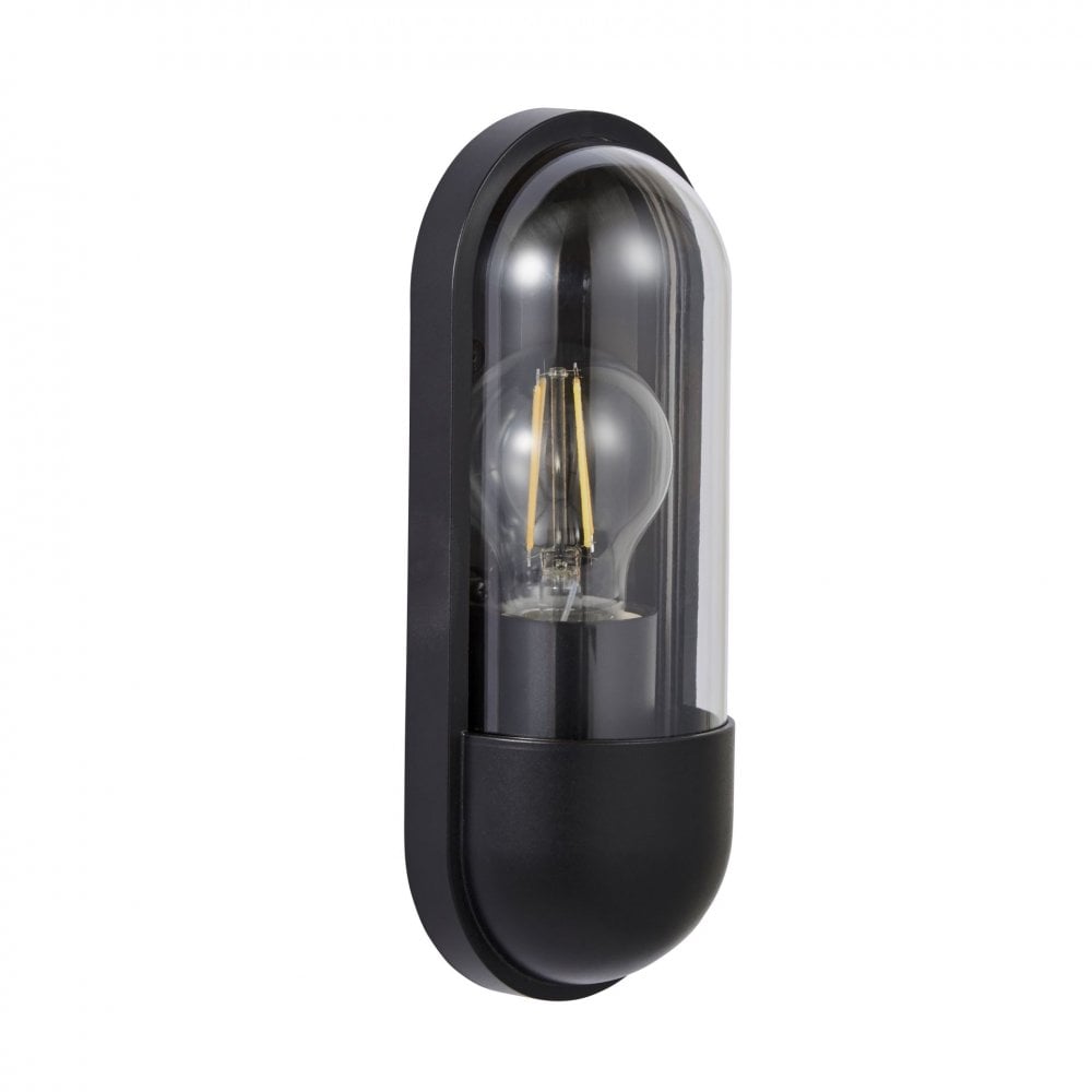 Pilule Outdoor Wall Light in Black IP54