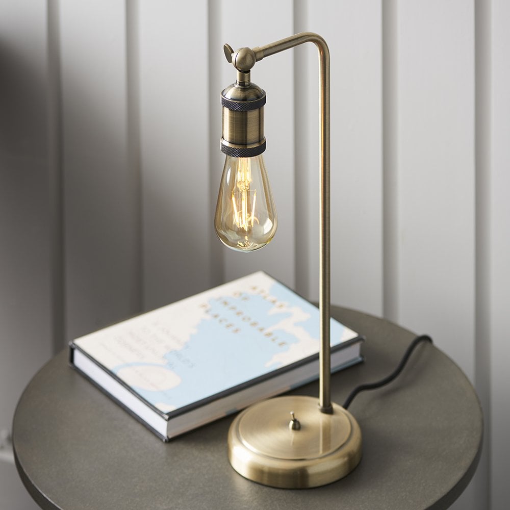 Hal Antique Brass Table Lamp