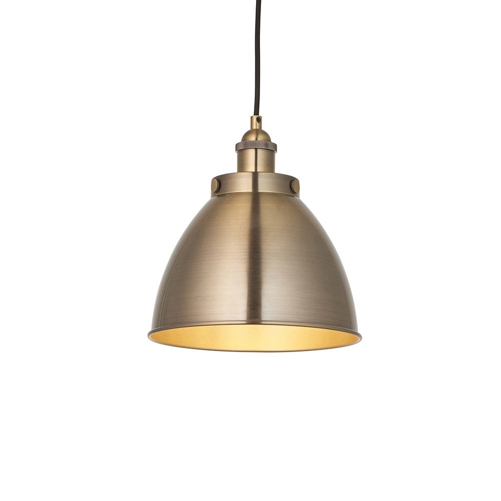 Franklin Small Antique Brass Pendant