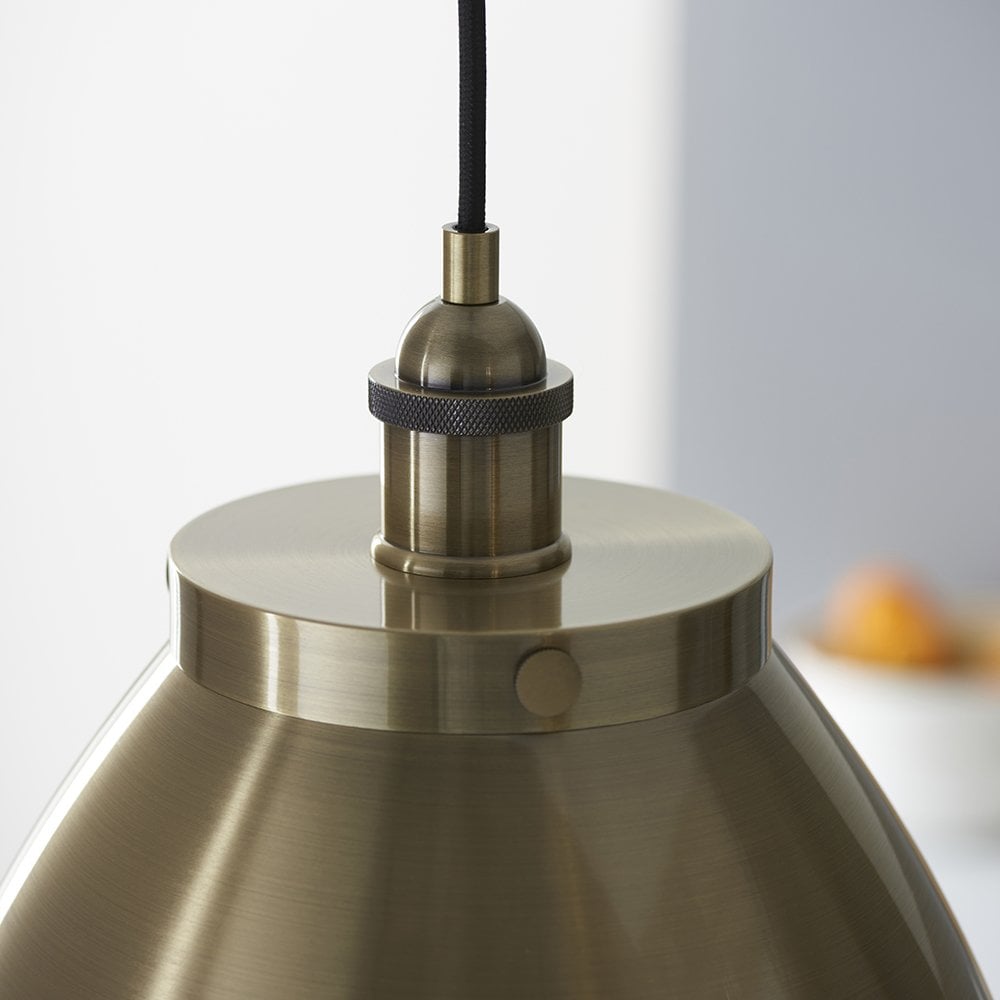 Franklin Large Antique Brass Pendant