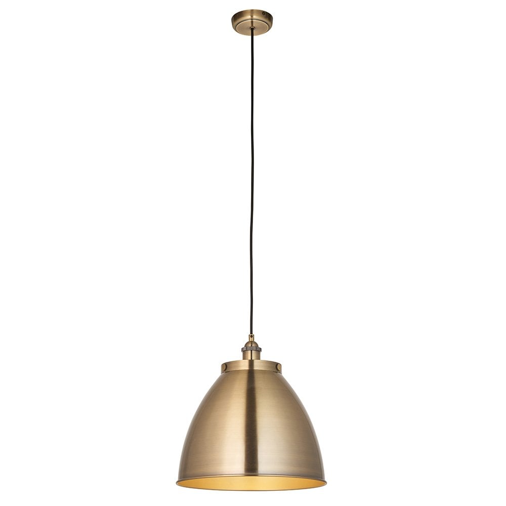 Franklin Large Antique Brass Pendant