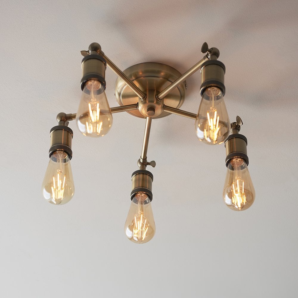 Hal 5 Light Semi Flush Fitting