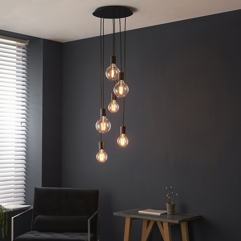Studio 6 Light Cluster in Matt Black