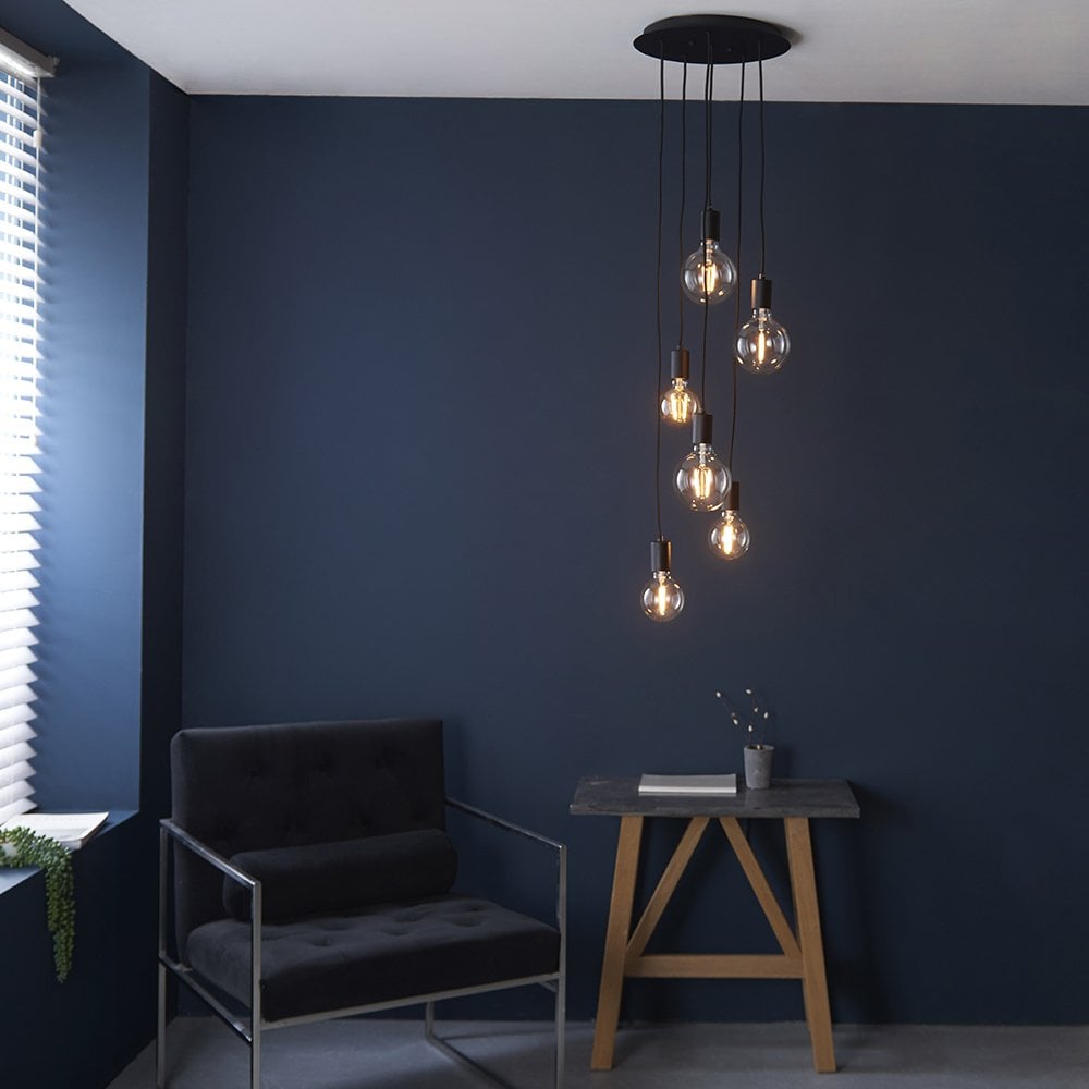 Studio 6 Light Cluster in Matt Black