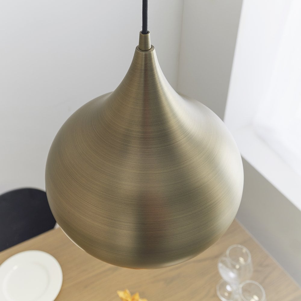 Brosnan LED Pendant in Antique Brass Finish