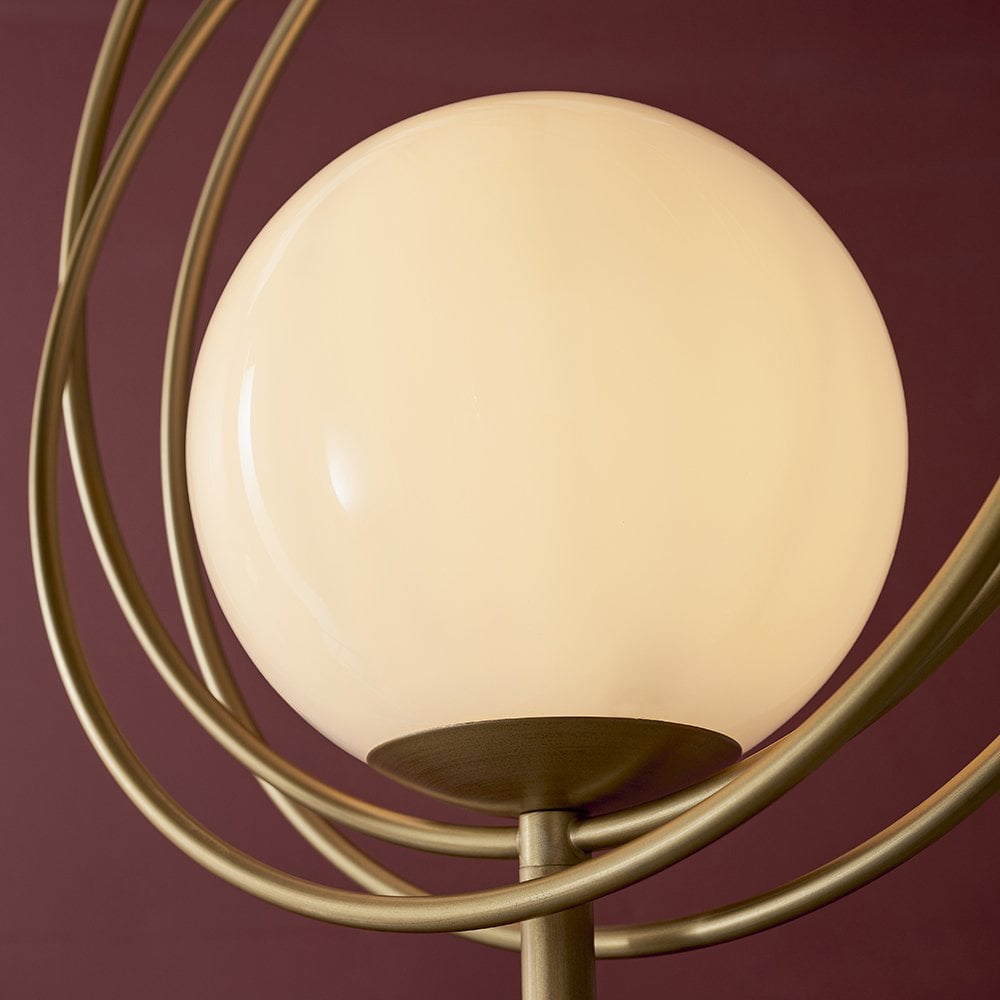 Emilio Brushed Gold Looped Floor Lamp