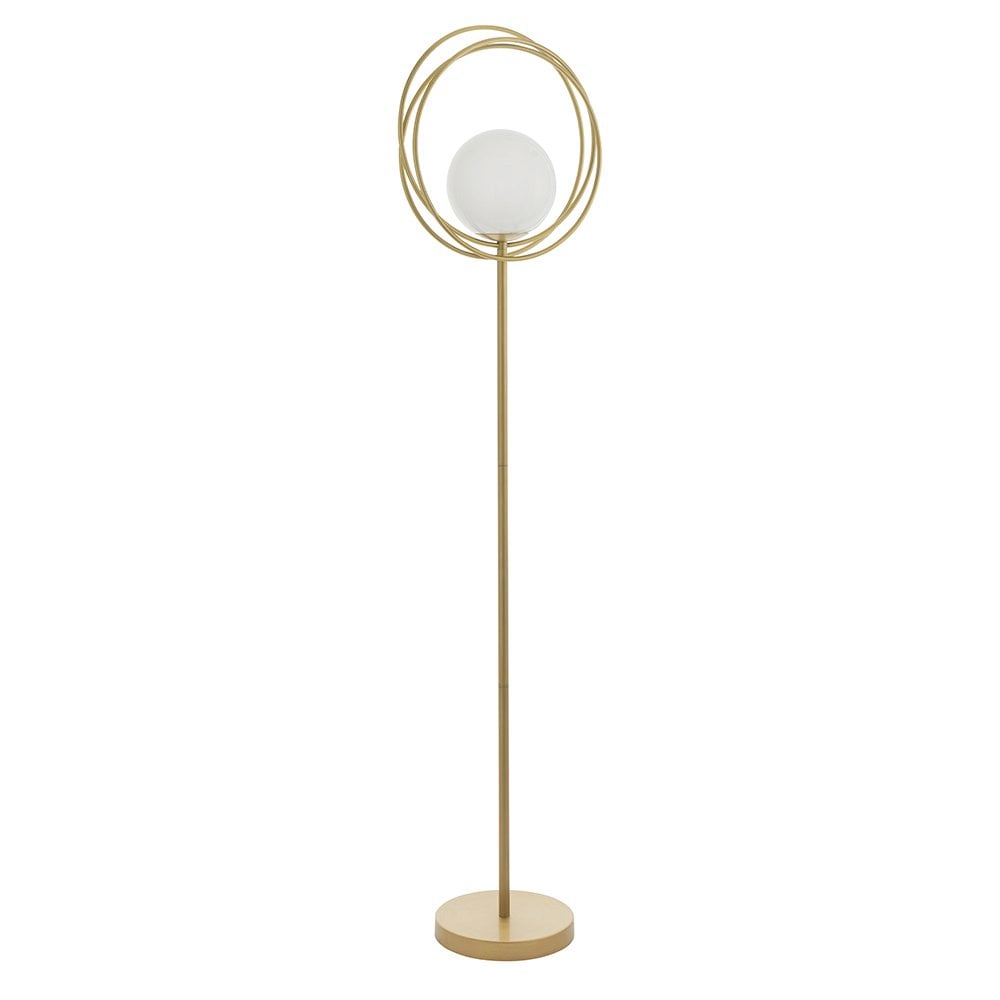 Emilio Brushed Gold Looped Floor Lamp