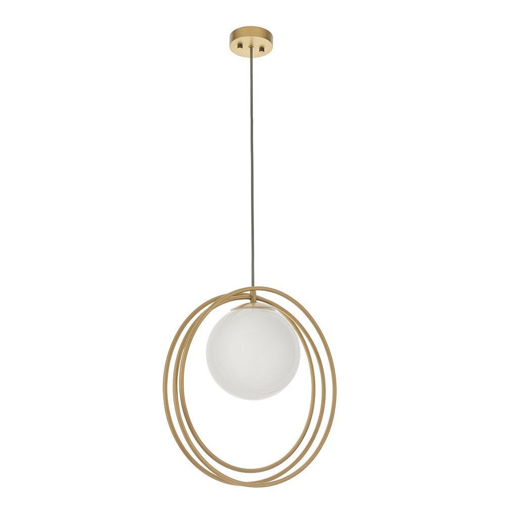 Brushed Gold looped Single Pendant