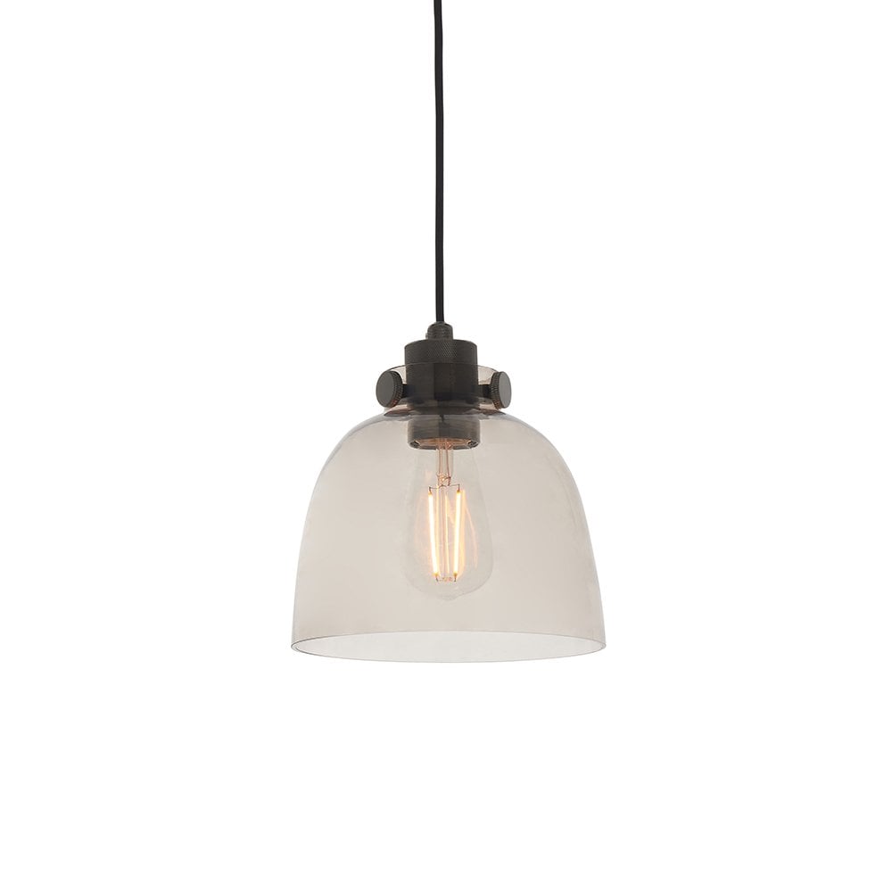 Urban Tinted Glass Pendant with Black Detail
