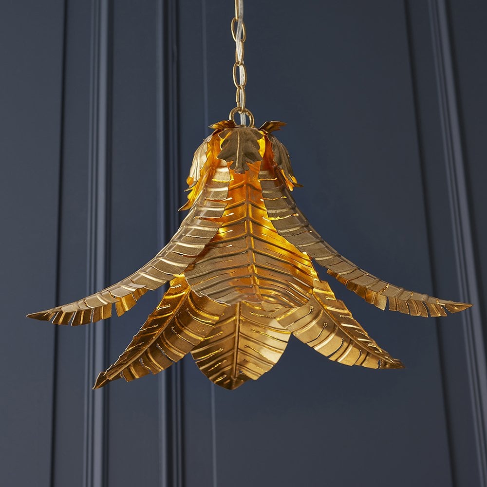 Palm Gold Leaf Pendant