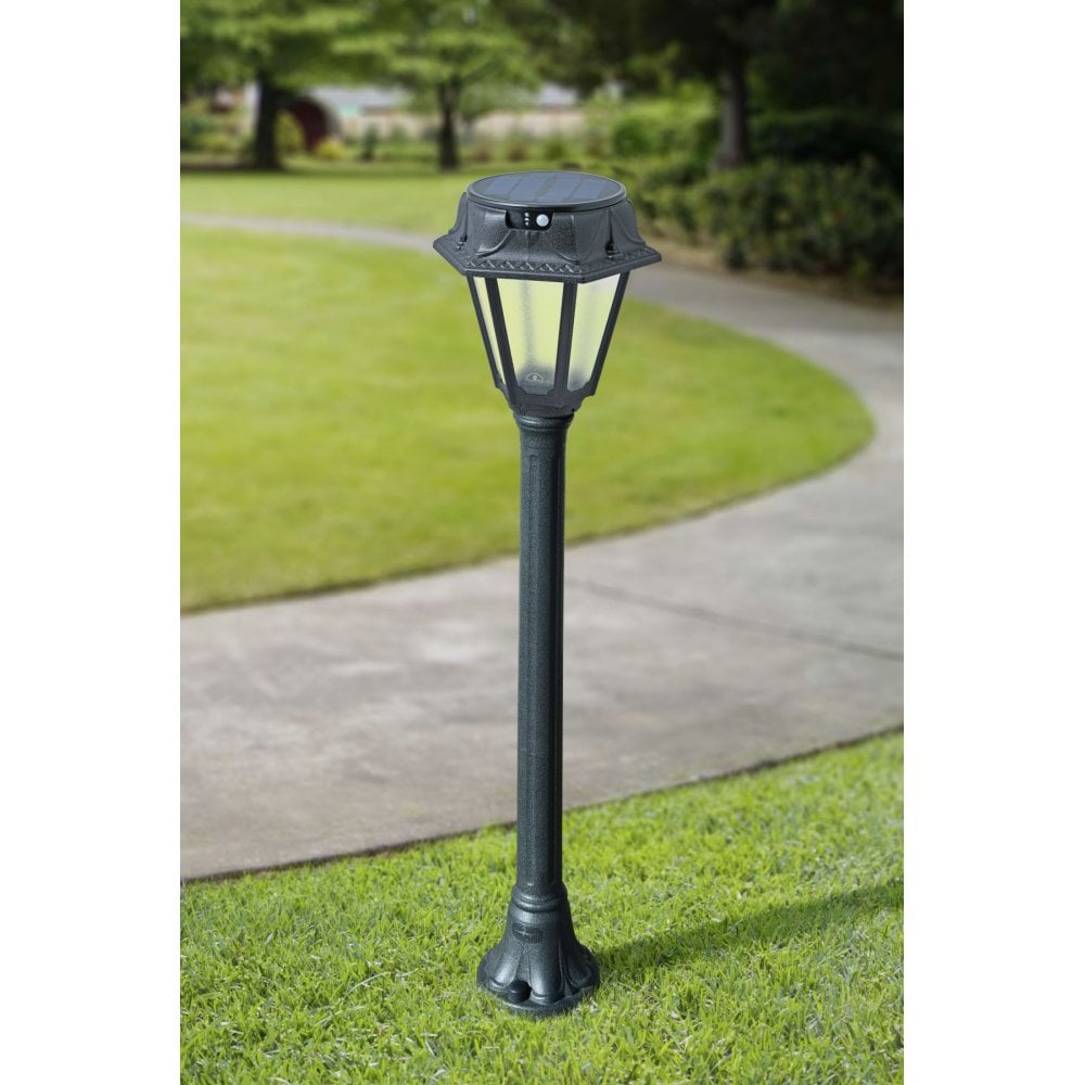 Mizar Rosetta Solar Post Light with Sensor & CCT