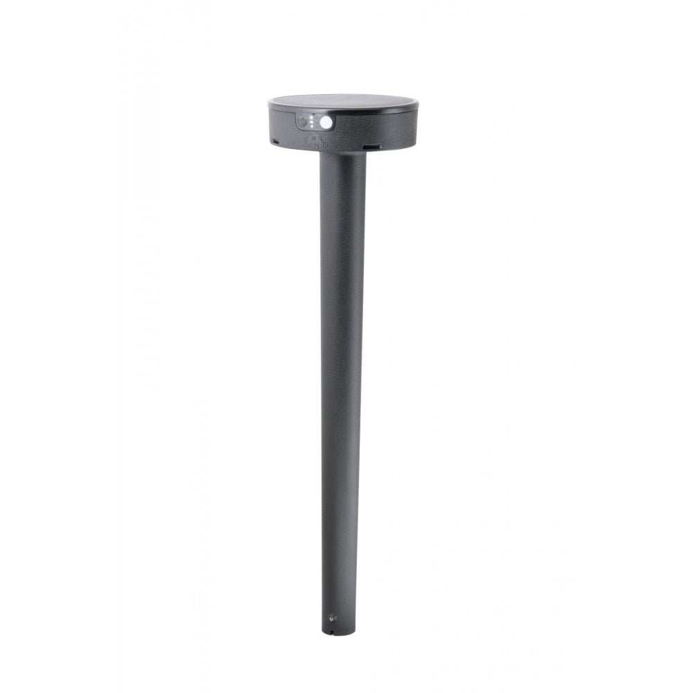 Fiorina Solar Powered 2W Sensor Bollard Spike Light in Black 560mm