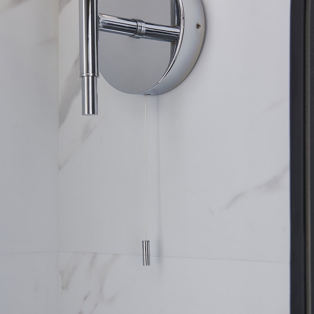 Modern Semi Flush 6 Light in Chrome with Ribbed & Frosted Glass